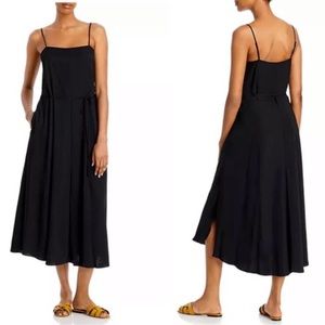 Vince Black A-Line Sleeveless Slip Tank Midi Dress Women's Size Medium